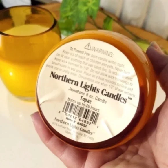 Curved Jar Minimalist Candles Jeweltone Topaz - Picture 4 of 4